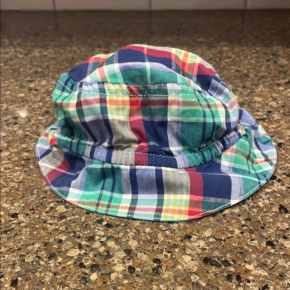 Chaps Multicolor Plaid Baby Infant 6 Mo Bucket Hat